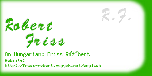 robert friss business card